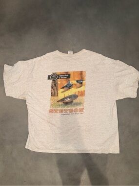 vintage stetson graphic tee delta magnum weight usa cowboy western shirt xxl